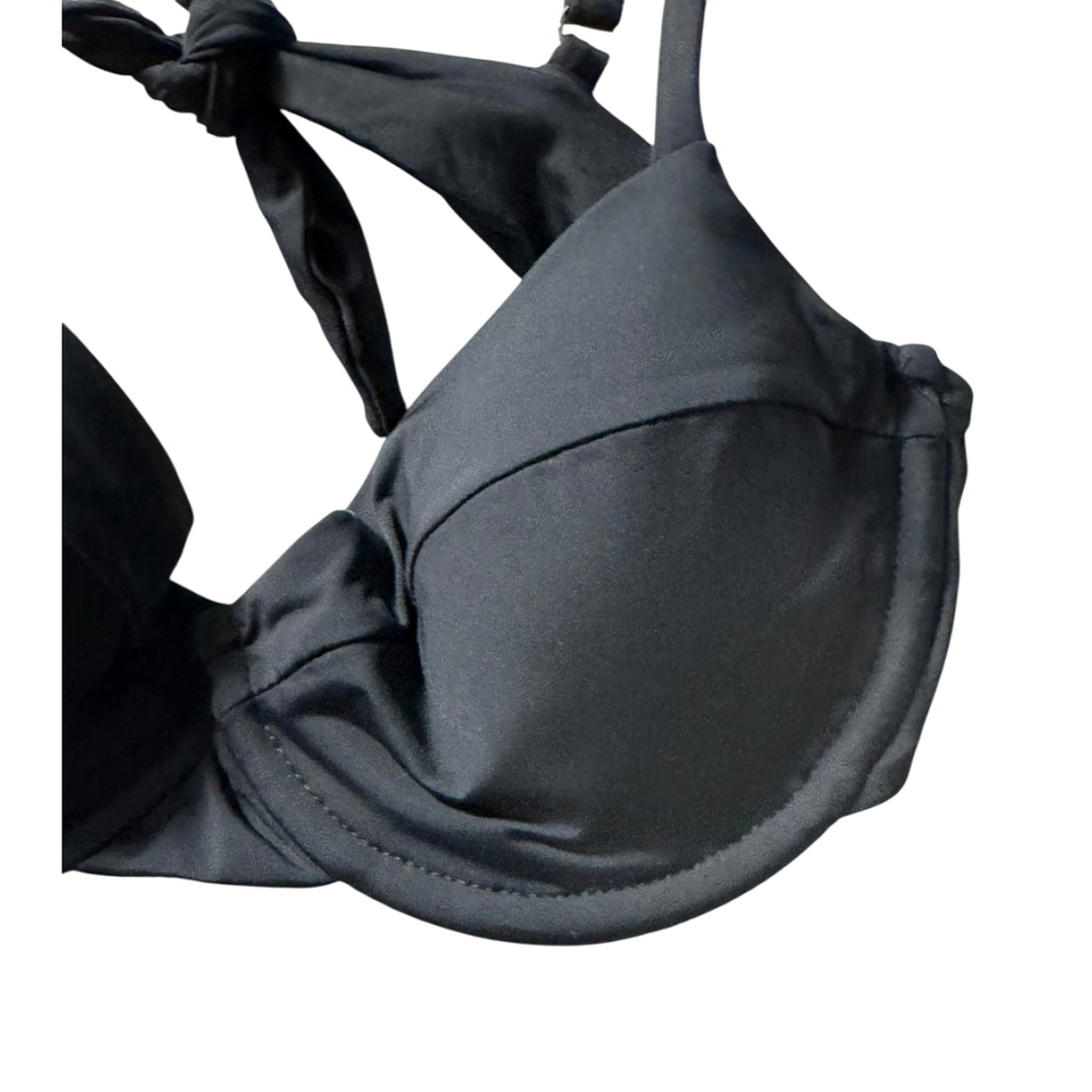 Dippin Daisy's Black Bikini Top S, Gigi, molded, underwire, adjustable straps - Picture 7 of 8